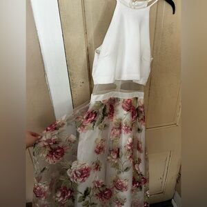 B. Darlin White Halter Dress